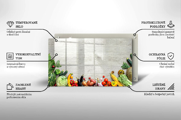 Protège plaque de cuisson Légumes sur planches