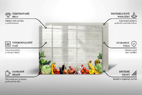 Protège plaque de cuisson Légumes sur planches