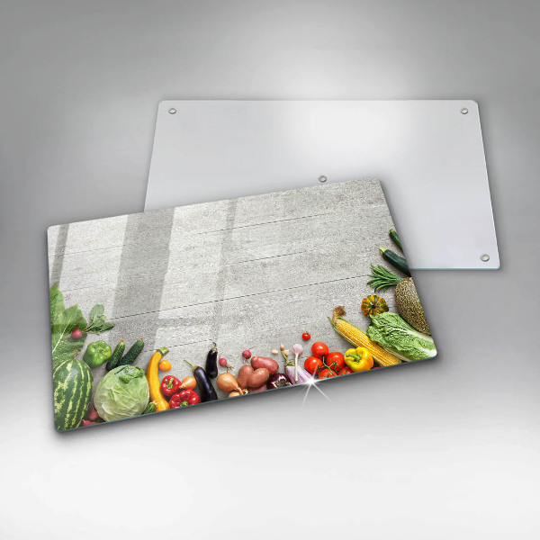 Protège plaque de cuisson Légumes sur planches