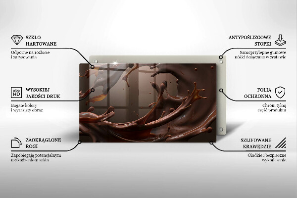 Protège plaque de cuisson Chocolat liquide