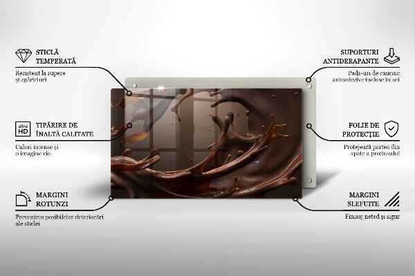 Protège plaque de cuisson Chocolat liquide