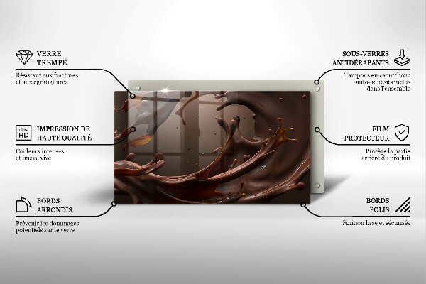 Protège plaque de cuisson Chocolat liquide