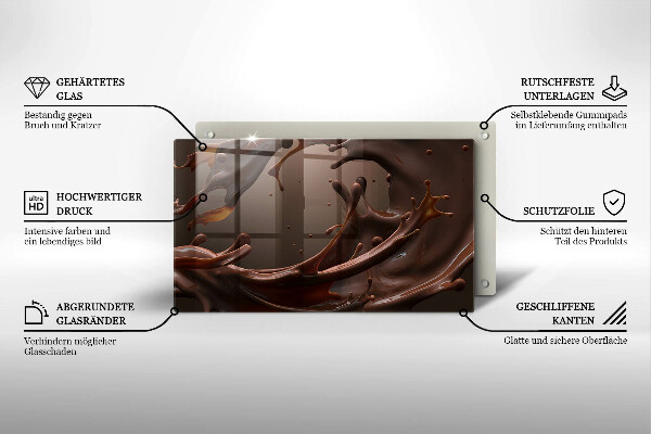 Protège plaque de cuisson Chocolat liquide