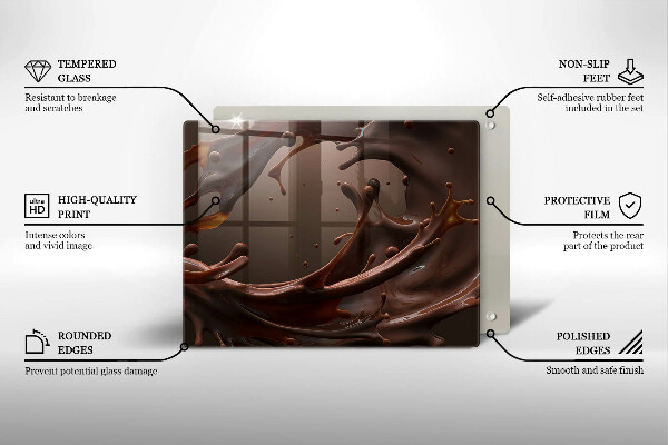 Protège plaque de cuisson Chocolat liquide