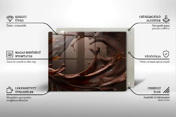 Protège plaque de cuisson Chocolat liquide