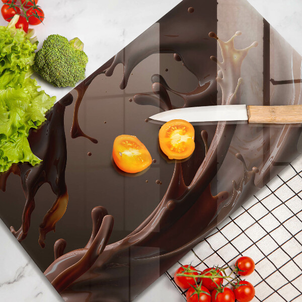 Protège plaque de cuisson Chocolat liquide