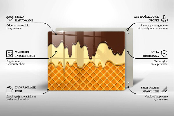 Protège plaque de cuisson Illustration de cornet de crème glacée