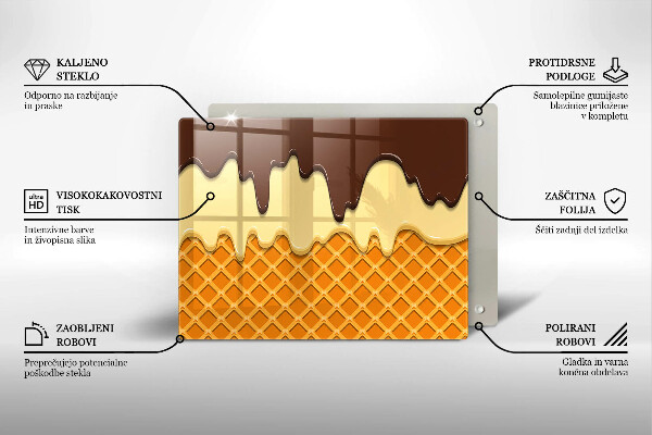 Protège plaque de cuisson Illustration de cornet de crème glacée
