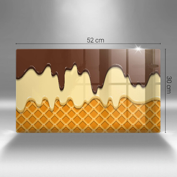 Protège plaque de cuisson Illustration de cornet de crème glacée