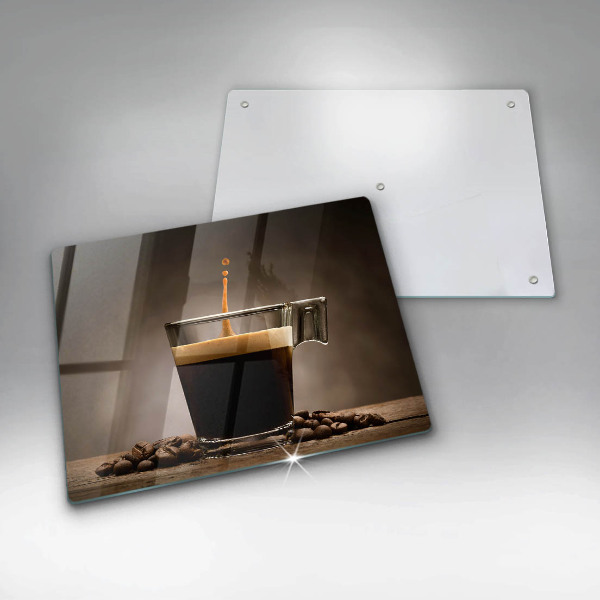 Protège plaque de cuisson Verre et grains de café