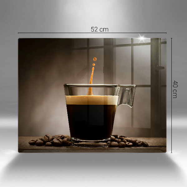 Protège plaque de cuisson Verre et grains de café