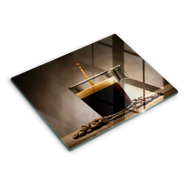 Protège plaque de cuisson Verre et grains de café