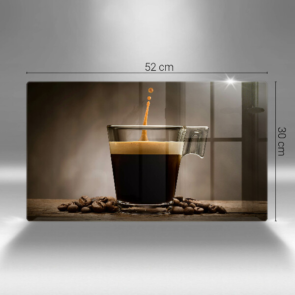 Protège plaque de cuisson Verre et grains de café