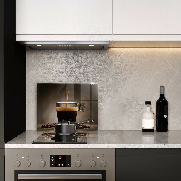 Protège plaque de cuisson Verre et grains de café