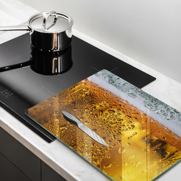 Protège plaque de cuisson Verre de bière mouillé