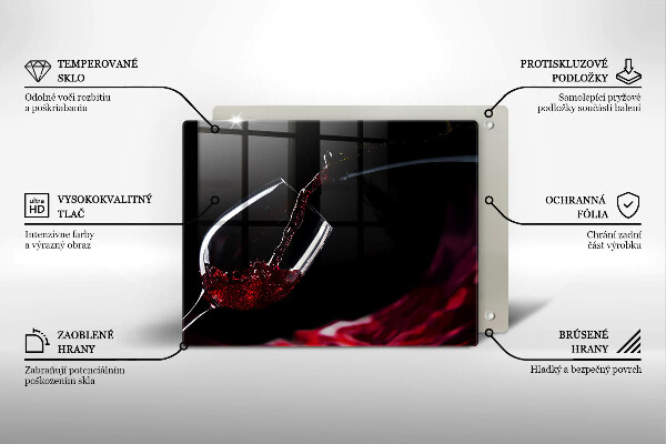 Protège plaque de cuisson Un verre de vin rouge