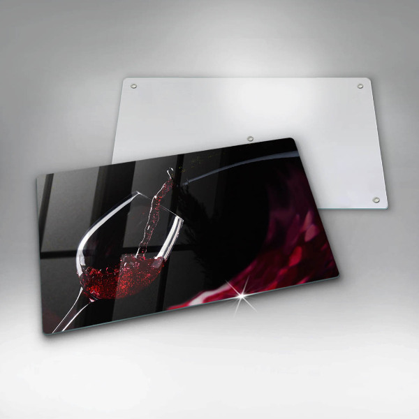 Protège plaque de cuisson Un verre de vin rouge
