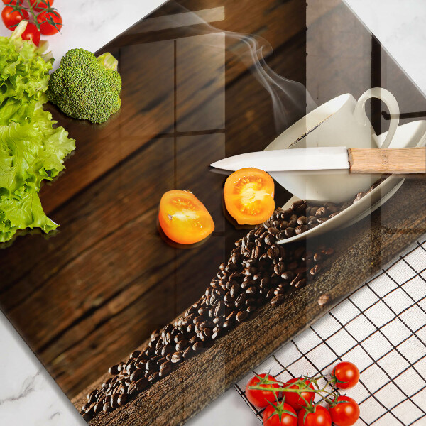 Protège plaque de cuisson Tasse à café en bois