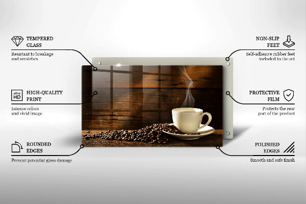 Protège plaque de cuisson Tasse à café en bois