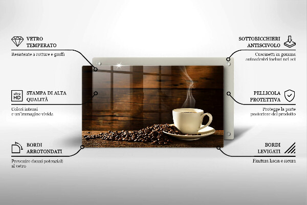 Protège plaque de cuisson Tasse à café en bois