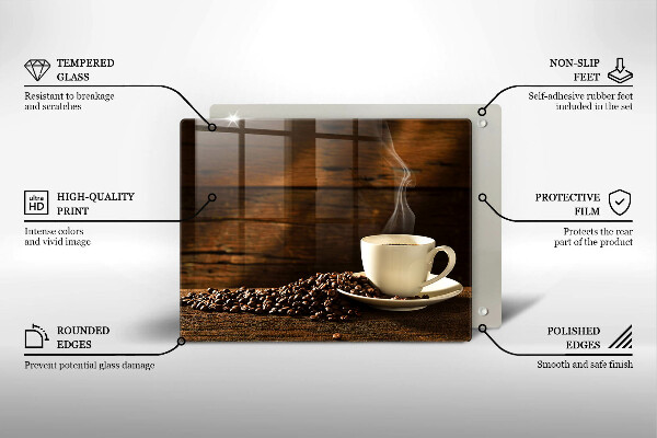 Protège plaque de cuisson Tasse à café en bois