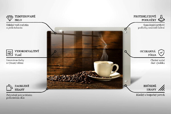 Protège plaque de cuisson Tasse à café en bois