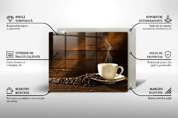 Protège plaque de cuisson Tasse à café en bois