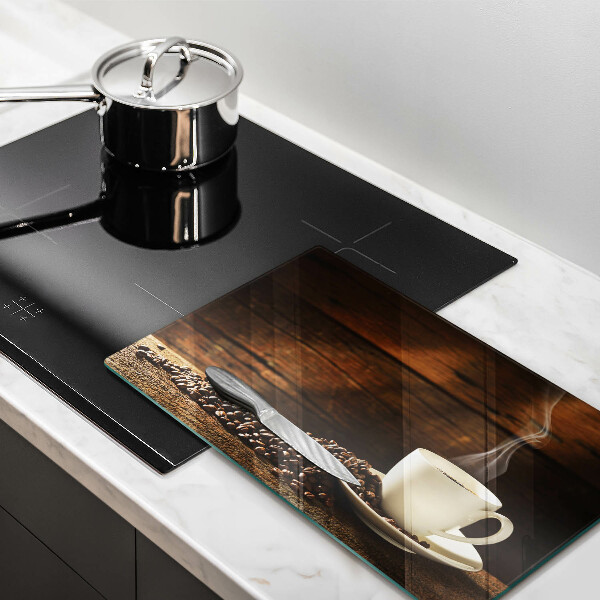 Protège plaque de cuisson Tasse à café en bois