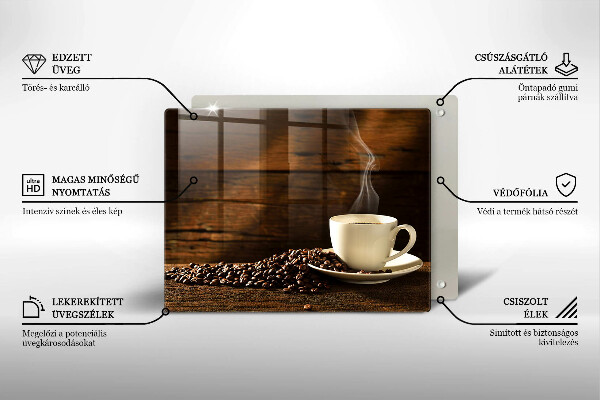 Protège plaque de cuisson Tasse à café en bois