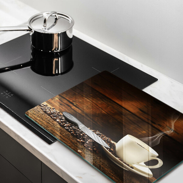 Protège plaque de cuisson Tasse à café en bois