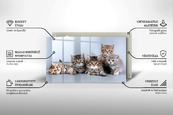 Protège plaque de cuisson De doux petits chatons