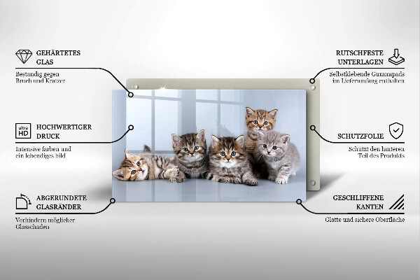 Protège plaque de cuisson De doux petits chatons