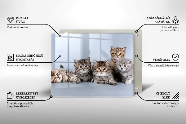 Protège plaque de cuisson De doux petits chatons