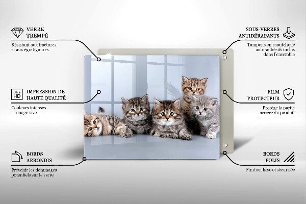 Protège plaque de cuisson De doux petits chatons