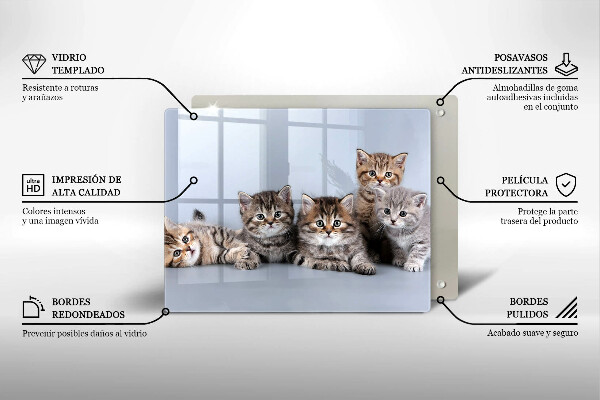 Protège plaque de cuisson De doux petits chatons