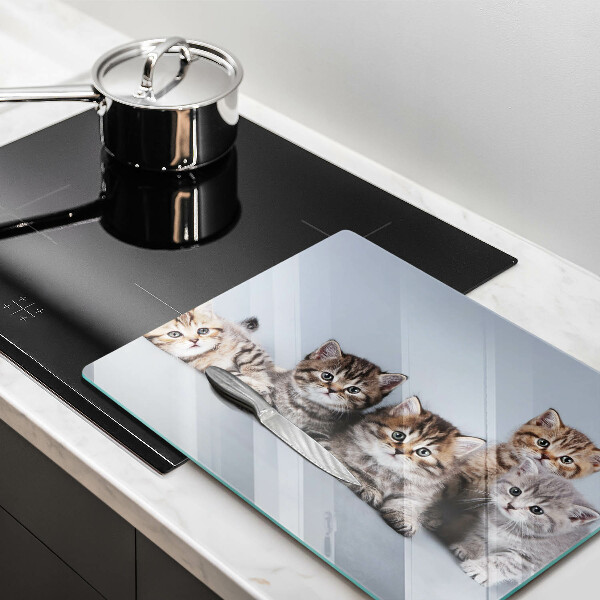 Protège plaque de cuisson De doux petits chatons