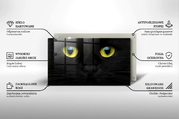 Protège plaque de cuisson Yeux de chat animaux