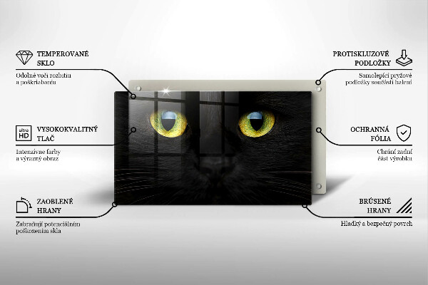 Protège plaque de cuisson Yeux de chat animaux