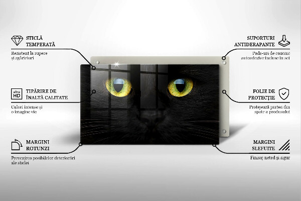 Protège plaque de cuisson Yeux de chat animaux