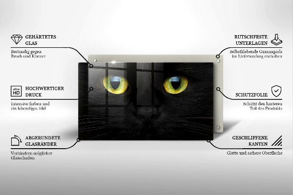 Protège plaque de cuisson Yeux de chat animaux