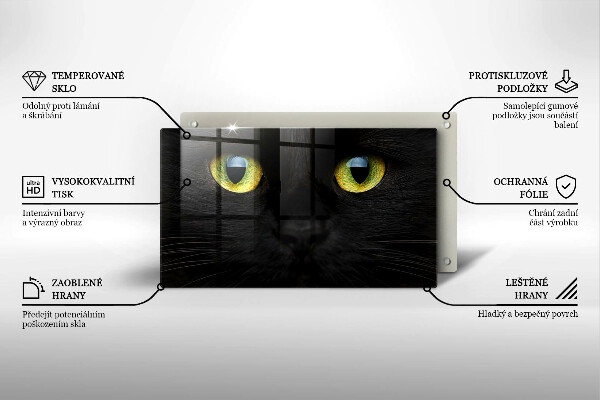 Protège plaque de cuisson Yeux de chat animaux