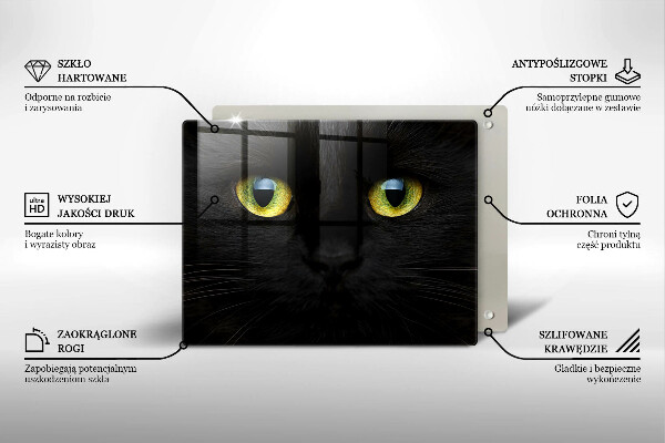 Protège plaque de cuisson Yeux de chat animaux