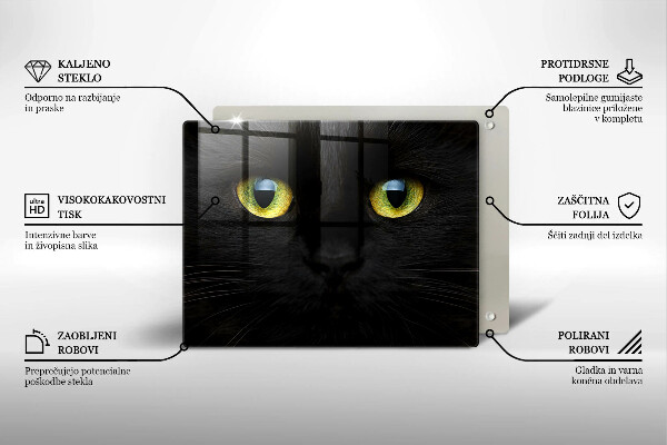 Protège plaque de cuisson Yeux de chat animaux