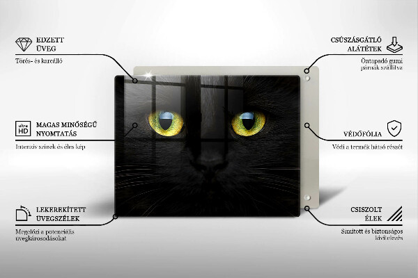 Protège plaque de cuisson Yeux de chat animaux