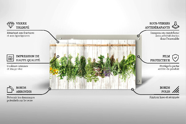 Protège plaque de cuisson Herbes et plantes séchées