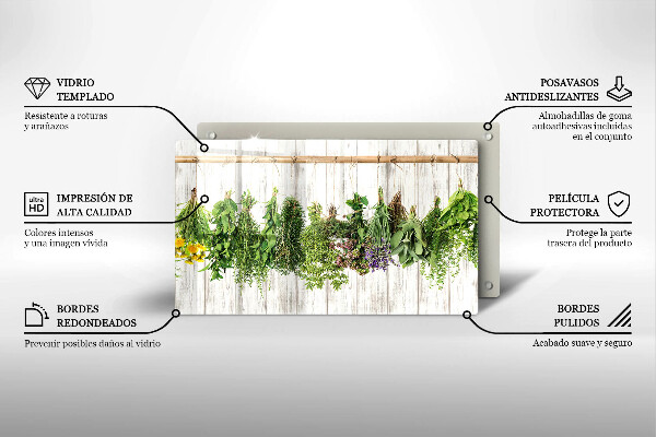 Protège plaque de cuisson Herbes et plantes séchées