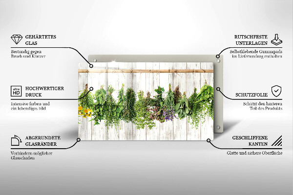 Protège plaque de cuisson Herbes et plantes séchées