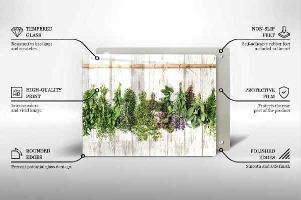 Protège plaque de cuisson Herbes et plantes séchées