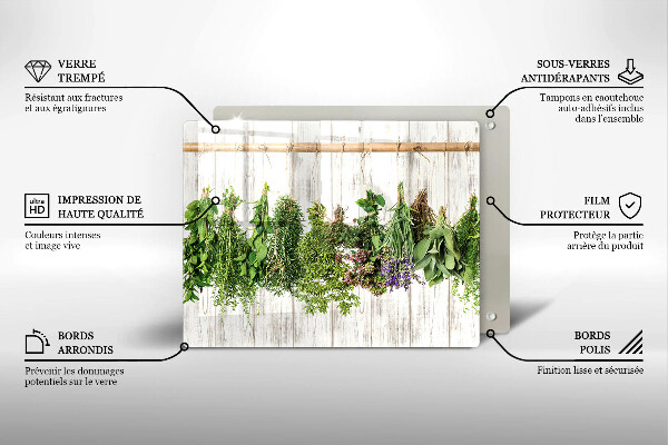 Protège plaque de cuisson Herbes et plantes séchées