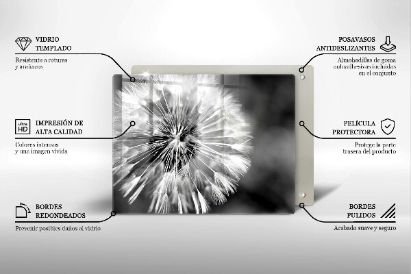 Protège plaque de cuisson Un pissenlit délicat